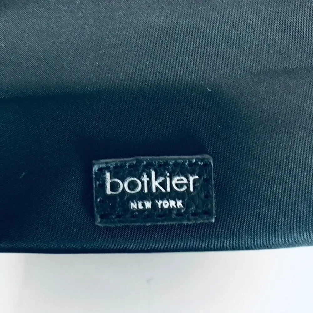 Botkier New York Black Shiny Canvas Faux Leather Small Backpack